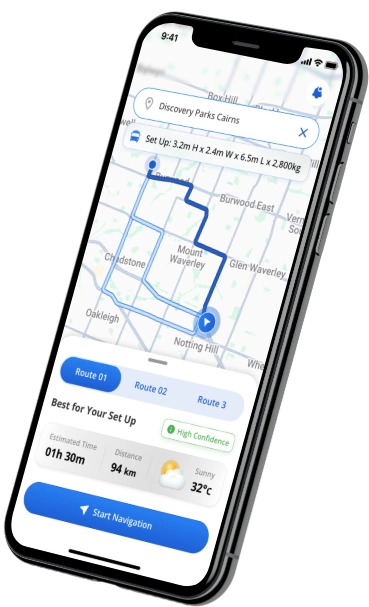 VanNav app map screen